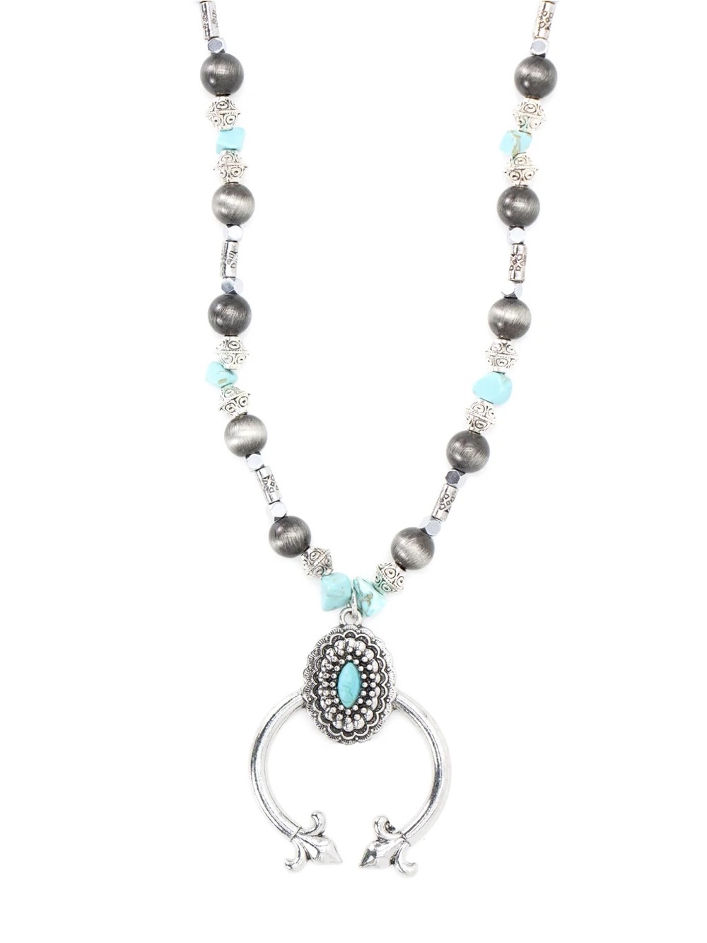 Cowgirl Confetti Little Lovin’ Necklace Turquoise Grey Silver Toned
New with tag